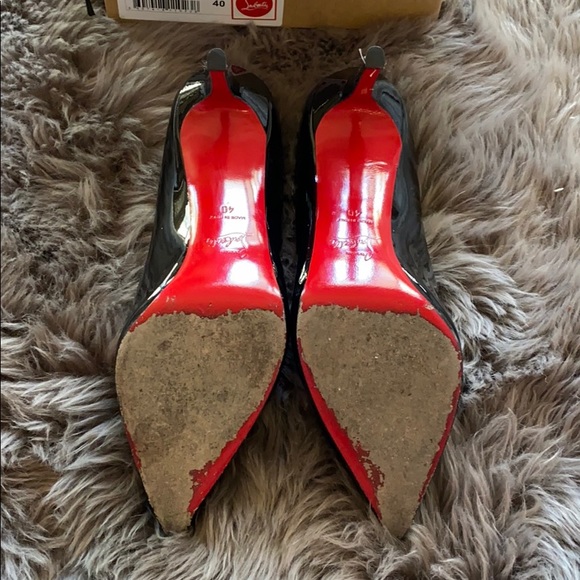 Authentic Christian Louboutin Pigalle Plato patent heels. - Picture 2 of 8